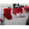 Image 5 : Assorted Christmas Decorations - Wreaths, Stockings, Garland Lights, Tree Ornaments, And Shelf