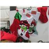 Image 6 : Assorted Christmas Decorations - Wreaths, Stockings, Garland Lights, Tree Ornaments, And Shelf