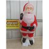 Image 1 : Vintage Santa Blow Mold With Light, 33" Tall.
