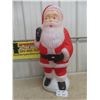 Image 1 : Vintage Santa Blow Mold With Light, 32" Tall.
