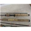Image 9 : 5 Fishing Rods And 4 Vintage Reels - Johnson Century 100A/100B, Zebco 404LE, And Sigma 035 Pro.