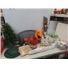 Image 1 : Seasonal Decor - Christmas (Small Trees, Slogan Signs, Tree Ornaments, Tablecloths) And