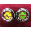 Image 3 : 8 Mattel Hot Wheel Collector Buttons (1969) And A Highway Patrol Car.