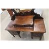 Image 5 : Antique Vanity Dresser 68'' x 17'' x 40'' with Chair 