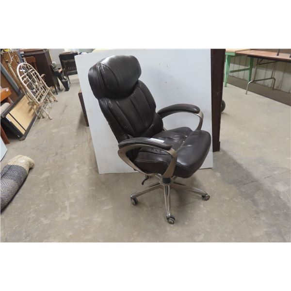 Executive Swivel/Rolling Office Chair, Leather/Leather Style 