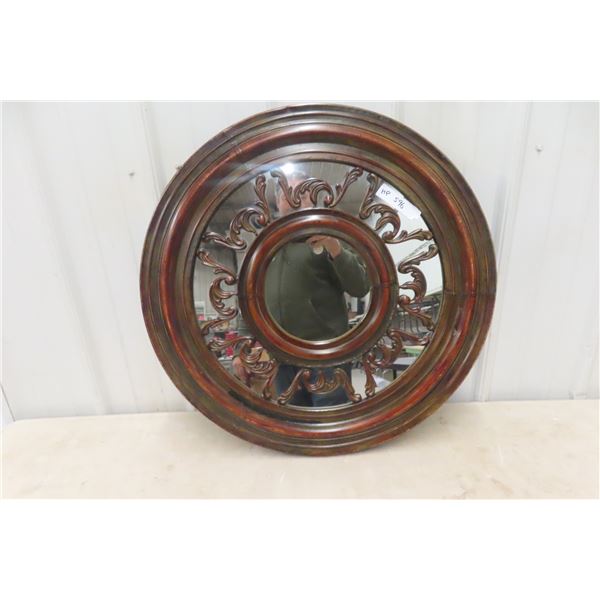 Metal Framed Decorative Mirror 23'' Diameter 