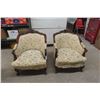 Image 1 : 2 Matching Antique Living Room Occasional Chairs with