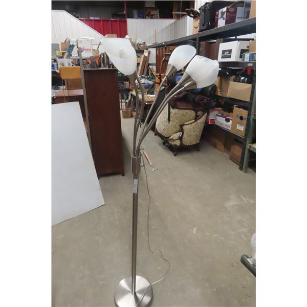 Modern Floor Lamp with 5 Flexible Necks 