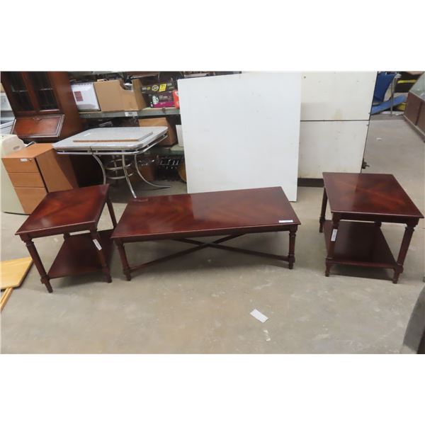 Coffee Table 16'' x 50'' x 24'' , 2 End Tables 21'' x 20'' x 26'' 