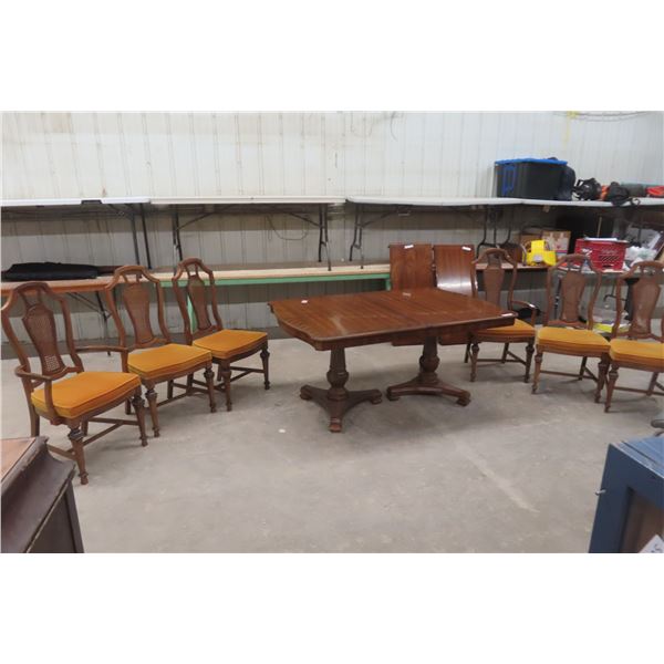 Dining Room Table Double Pedestal 29'' x 42'' x 62'' with 2 