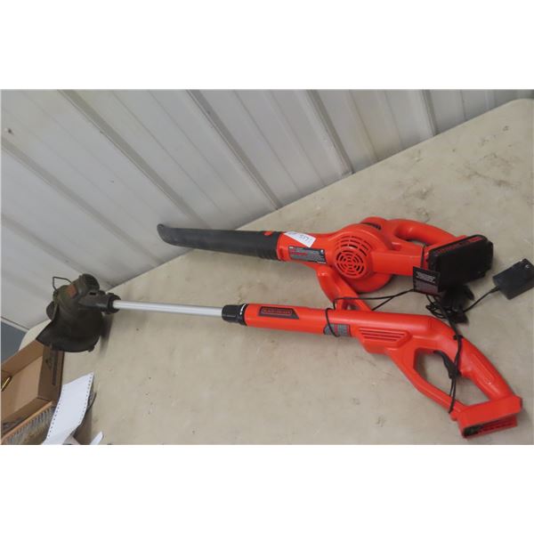 Black&Decker 20V Yard Grass Trimmer and Blower with 1 Charger