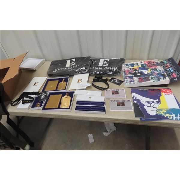 Elton John Concert VIP Package :  CD, Keychain, Book, Luggage