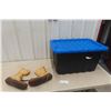 Leather Winter Boots Approximately Size 11 with a Good Storage Tub 