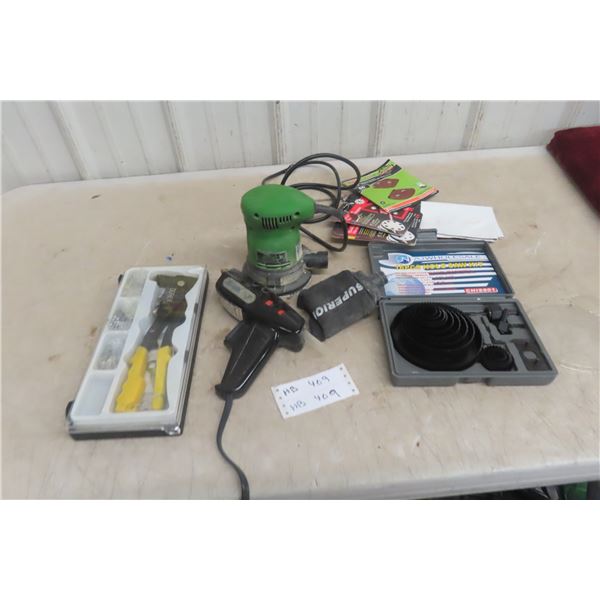 16pce Hole Saw Kit, Bostik Glue Gun, Superior Orbital Power