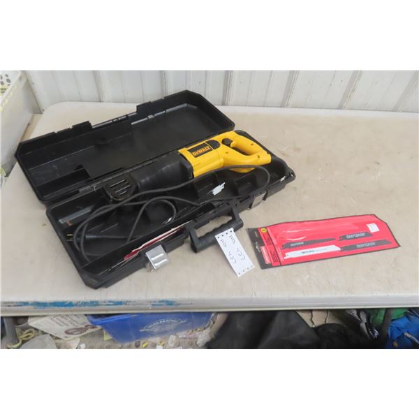 Dewalt Power Reciprocating Saw 10amp with Case and Extra Blades 