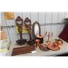 Image 1 : Copper Kettle, Candelabra, Last Supper Picture Tray, Copper