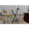 Image 1 : 2 Wood Stools, Folding Gentlemans Stand