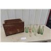 Image 1 : Coca Cola Crate and Old Pop/Medicine Bottles: Wynola, Coke 