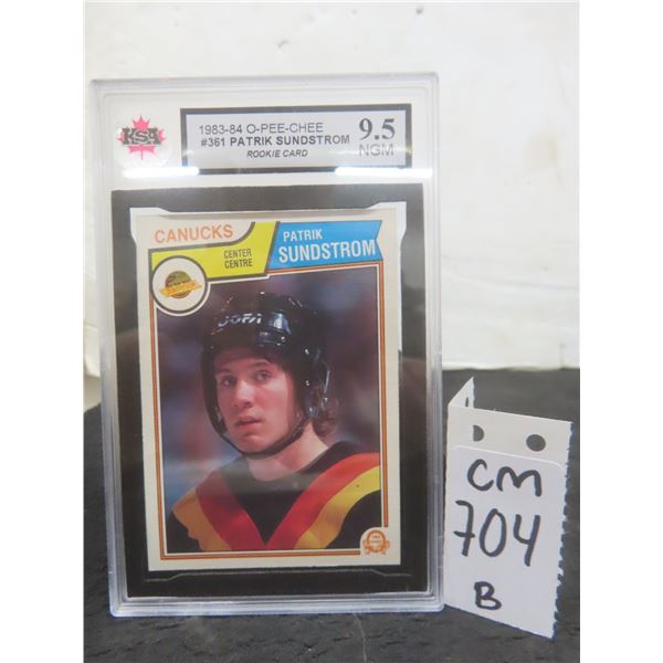Graded Patrik Sundstrom Rookie Trading Card