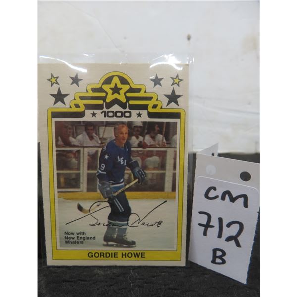 Gordie Howe 1000th Goal Commemorative Card