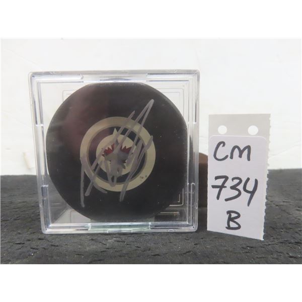 Signed Andrew Ladd Winnipeg Jets Hockey Puck