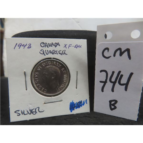 1943 Canadian Silver Quarter