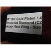 Image 10 : New 18K Gold-Plated 1.0 Ct Cubic Zirconia Luxury Halo Ring, Size 7.