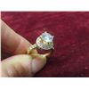 Image 9 : New 18K Gold-Plated 1.0 Ct Cubic Zirconia Luxury Halo Ring, Size 7.