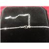 Image 6 : New Platinum-Plated 6.0 Ct Pear-Cut Cubic Zirconia Necklace With Adjustable 16-18" Chain.