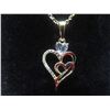 Image 2 : New 14K Gold-Plated 0.5 Ct Heart-Cut Cubic Zirconia Double-Heart Necklace With 18" Chain.