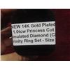 Image 13 : New 14K Gold-Plated 1.0 TCW Princess-Cut Cubic Zirconia Trinity Ring Set, Size 7.