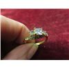 Image 7 : New 14K Gold-Plated 1.0 TCW Princess-Cut Cubic Zirconia Trinity Ring Set, Size 7.