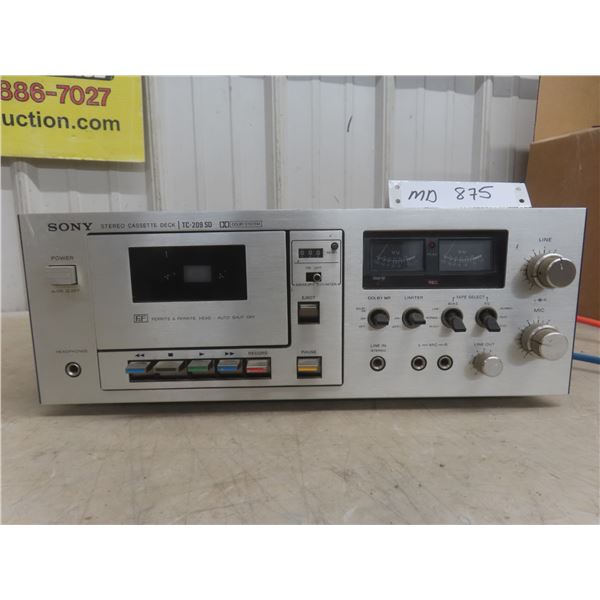 Sony TC-209 Stereo Cassette Deck.