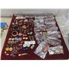 Image 1 : Assortment of Vintage Fashion Jewellery Including Bracelets, Earrings, and Necklaces, and More