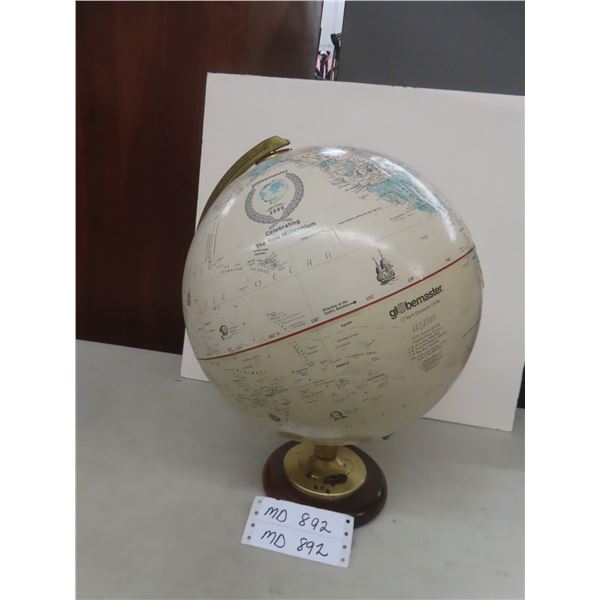 Vintage 12"-Diameter Globe Master World Globe