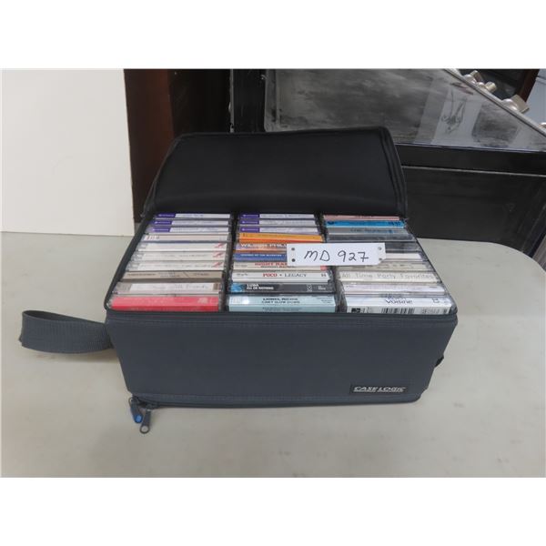 Over Fifty Cassette Tapes with Storage Case