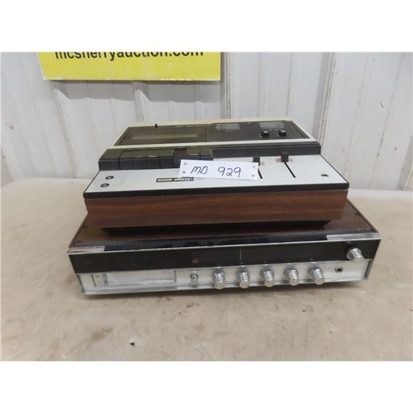 AGS 8-Track Stereo System with New Belt Installed and AGS Cassette Tape Deck