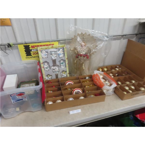 Twenty-Nine Blown-Glass Christmas Ornaments, 24" Flawless Angel, Additional Ornament, and More