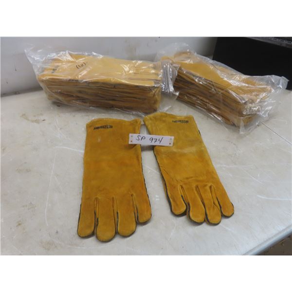 Twelve New Pairs of 100% Cowhide Work Gloves
