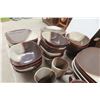 Image 6 : 63-Piece Place Setting Pfaltzgraff Brownstone Dishes 