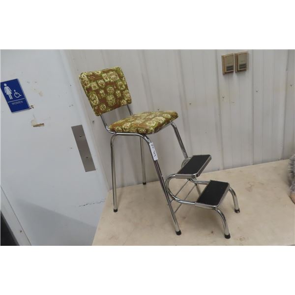 Retro Chrome Leg High Chair 