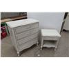 Image 1 : Dresser 4-Drawer 38'' x 18'' x 32'' , Matching Night Stand 24'' x 