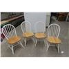 Image 1 : 4 Country Style Wood Kitchen Chairs 