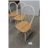 Image 2 : 4 Country Style Wood Kitchen Chairs 