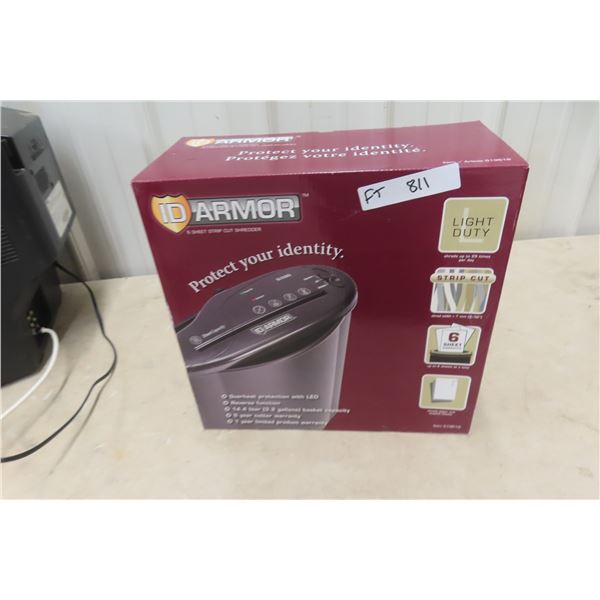 Armor 6 Sheet Strip Cut Paper Shredder 