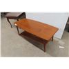 Image 2 : Teak Coffee Table 15'' x 41'' x 16'' Bottom Shelf is Not Broken But