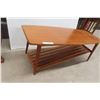 Image 5 : Teak Coffee Table 15'' x 41'' x 16'' Bottom Shelf is Not Broken But