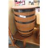 Image 1 : Wood Barrel with Top Added for End Table Use 23'' H x 15'' 