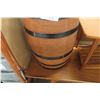 Image 2 : Wood Barrel with Top Added for End Table Use 23'' H x 15'' 