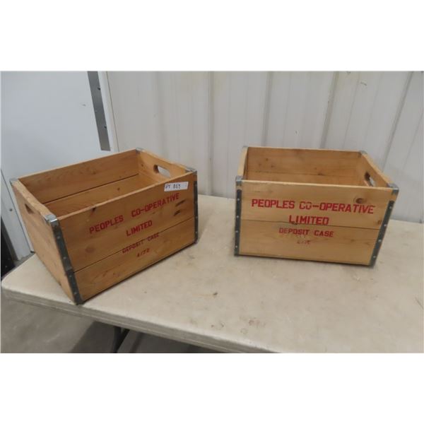 2 People Co-op Wood Crates, Great Condition. 